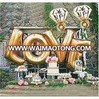 Hot Sale 40 Inch 'LOVE' Foil Balloon with 32 Inch Diamond Ring Balloon Set For Wedding Party and Valentine's Day